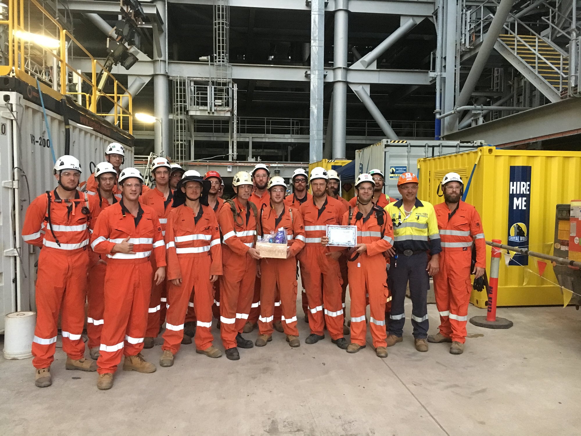 A Vertech rope access crew on site